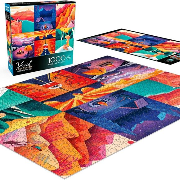 'PLACES YOU WILL GO' PUZZLE - 1,000 PIECES - 6 MINI PUZZLES IN ONE - Picture 4 of 13